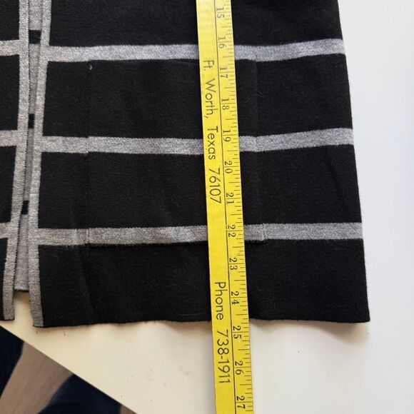 Zenergy by Chico's Luxe Reversible Striped Cardigan with Hoodie, Size‎ 8 - Picture 6 of 9